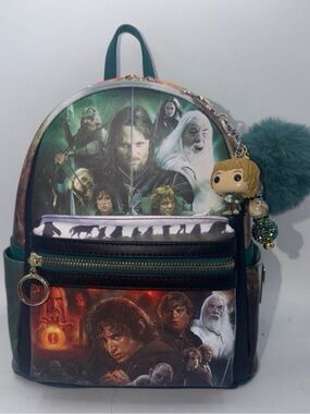 Loungefly LORD of the RINGS Movie Scenes Mini Backpack & Charm